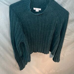 American Eagle Outfitters Deep Green Ribbed Sweater